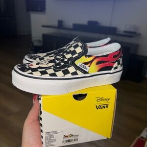 BrandNEW Vans x Disney Checkered Flame Slip-Ons